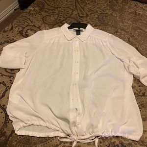 White buttoned down top